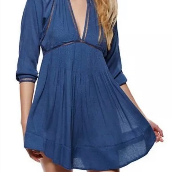 Free People Dresses & Skirts - COPY - Free people blue tunic dress Sz XS